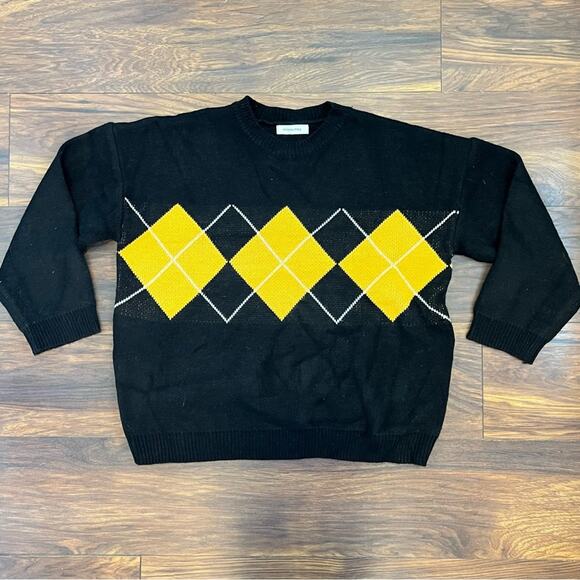 Miss Sumey black and yellow sweater size large L b7 - Picture 1 of 3